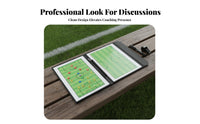 Portable Football Coaching Board Double-Sided Attractable Soccer Coaching Board Zippered Pouch for PE Teachers, Game Day, Sideline