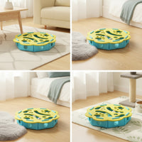 Cat Puzzle Maze with Bell Balls Hide and Seek Felt Cat Maze Toy Mental for Cats, Kittens