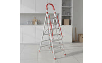 Stainless Steel Step Ladder Foldable Multi-Tiered Household Ladder Space Saving