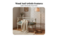 Vintage Design Upholstered Spindle Back Settee Elegant Design 2-Seater Loveseat Comfortable Accent Bench Versatile Seating for Interior Decorators, Homeowners, Adults, Living Room, Balcony, Bedroom, Entryway