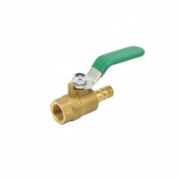 Sturdy Brass Ball Valve Heavy Duty Threaded Brass Valve Clear Thread Hose Barb Connector Easy Install for Workshop