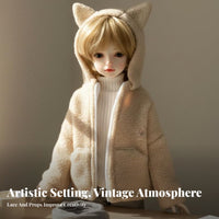 11.8 Inch Doll Clothes Easy to Wear Soft Doll Jacket Stylish Look Miniature Hooded Tops for BJD Hobbyists
