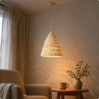 Crochet Lamp Shade Natural Texture Rope Lampshade Rustic for Bedroom