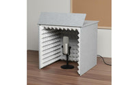Noise Reduction Desktop Vocal Booth Detachable Portable Audio Recorder Isolation Barrier Quick Assembly Mini Recording Booth Adjustable for Streamers, Podcasters, Voice Actors, Home Studio
