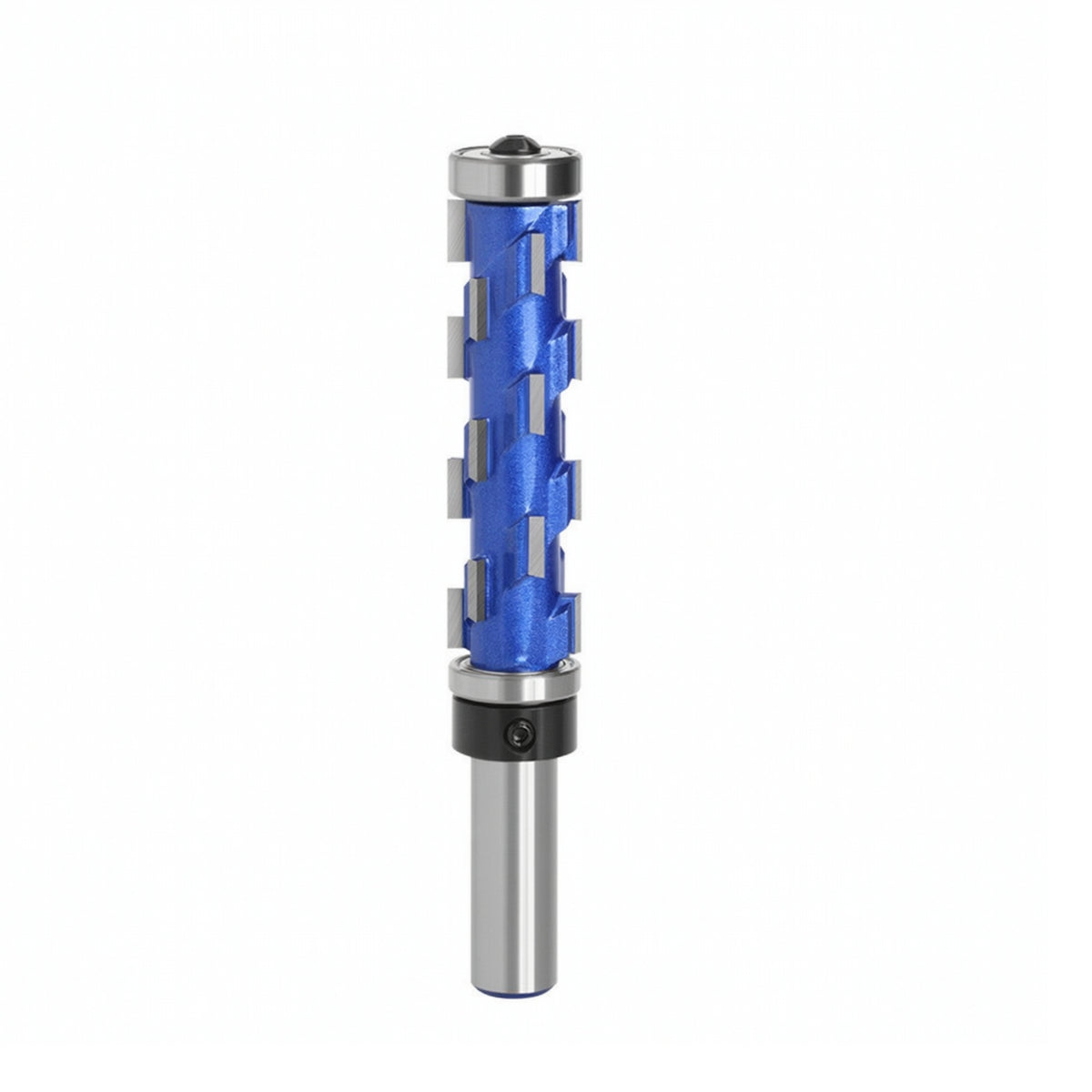 Flush Trim Router Bit with Top and Bottom Bearing Blue-Coated Flush Trim Bit Smooth Tool for Carpenters