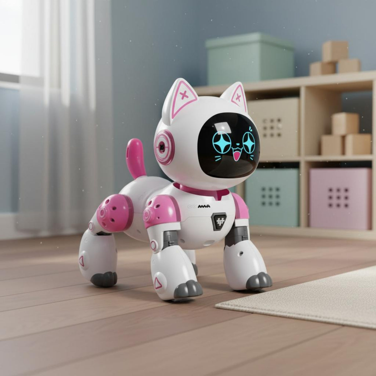 Smart Robot Cat Touch Interaction Cat Robot Toy Dynamic Emotions for Girls, Kids