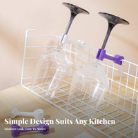 Dishwasher Beverage Glass Holder Secure Hold Beverage Glass Stabilizer Fastener Stemware Stabilizer Anti-Slip Glassware