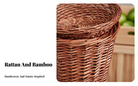 Large Capacity Supermarket Produce Hamper Long-Lasting Display Basket Multipurpose Woven Bin Retro Appearance for Grocery Storage Managers, Farmers Market Vendors, Homeowners, Fruit Shop, Kitchen, Living Room, Party