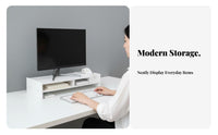 Space-Saving Monitor Stand with Drawer Multi-Functional Monitor Riser with Storage Ergonomic Design for Home Office Users, Dorm Room