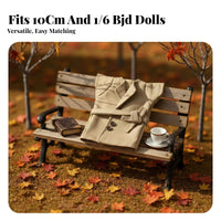 BJD Doll Coat Autumn Winter Wear 10cm Doll Jacket Retro Design 6 Inch Figure Jacket