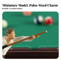 1:64 Scale Pool Table Painted Features Miniature Billiards Figure Miniature Pool Table Set Highly Detailed 1:64 Scale People