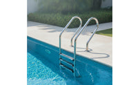 Stainless Steel Split Pool Ladder Polished Pool Ladder with Handrails Long-Lasting Sturdy for in-Ground Pools
