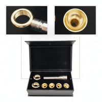 Threaded Trumpet Mouthpiece with Adapter Rings Polished Interchangeable Trumpet Mouthpiece Compact Musical Accessory Space-Saving for Travel