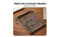 Multi-Purpose Drawstring Pouch Lint-Non-Lint Velvet Storage Bag Washable for Travelers, Students, Daily Carry, Home Organization, Backpack