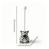 Toilet Brush with Holder Funny Animal Toilet Brush Stable for Bathroom