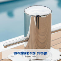 Nautical Docking Bollard, Single/Double Cross Cleat, 316 Stainless Steel, Yacht & Fishing Boat Hardware