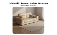 Light Luxury Design Modern Straight Line Sofa Wear Resistant Minimalist Couch Easy to Clean Multi Seater Sofa Solid Wood Frame for Apartment Dwellers, Homeowners, Families, Living Room, Home, Lounge Area