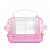 Transparent Hamster Cage Wire Top Plastic Hamster Cage Carrying Handle Ventilated