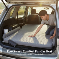 Easy To Inflate Car Air Mattress Portable Back Seat Sleeping Mattress Comfortable Car Travel Sleeping Pad Waterproof for Travelers, Road Trippers, Outdoor Enthusiasts, Long-Distance Driving, Camping