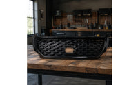 Front and Center Intake Grille Ventilated Mesh Grille with Oval Opening Automotive Part Shielding Wear Resistant