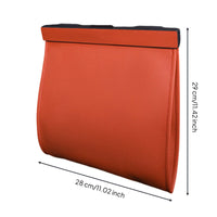 PU Leather Vehicle Trash Bin Easy Installation Vehicle Garbage Bin Universal Fit Hanging Car Garbage Bag for Road Trips
