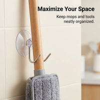 Vacuum Hook for Bathroom Towel, Heavy Duty Suction Cup with 304 Stainless Steel, Clear for Wreath