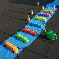Develops Coordination Stepping Stones Fun and Engaging Stepping Stones Playset Sturdy Construction Rainbow Balance Blocks Parent-Child Interaction for Preschoolers, Toddlers, Kindergarten, Daycare, Home