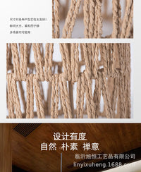 手工编织灯罩中式侘寂风民宿餐厅火锅店咖啡店创意灯具灯饰批发 美规