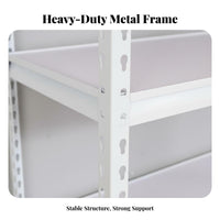 Rivet Shelving Easy Assembly Boltless Steel Shelving Sturdy Construction Boltless Storage Rack for Business Owners, Stockroom, Workshop, Laundry Room
