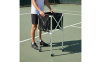Wheeled Tennis Ball Cart Removable Bag Folding Tennis Cart Lightweight Athletic Gear for Training