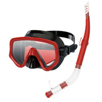Crystal Clear Semi Dry Snorkel Mask Easy Breathing Adult Swim Mask with Snorkel Wide View Water Sports Gear Tempered Glass for Adults, Snorkeling, Swimming, Diving