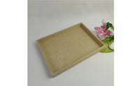 Countertop Jewelry Tray with Raised Sides Shallow Fabric Display Tray Soft Organizer Velvet for Retail Counter, Home Organization