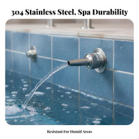 Spa Nozzle Sturdy Stainless Steel Waterfall Jet High Temperature Resistant Spa Massage Jet for DIY Enthusiasts, Hydrotherapy, Resort, Garden