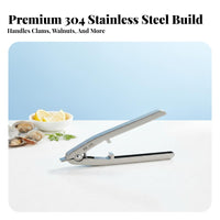 Stainless Steel Clam Unseal Er Labor-Saving Clam Unseal Er Seafood Shell Splitter Long-Lasting Tool Ergonomic Design