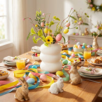 Artificial Easter Egg Twigs, Speckled Pastel Foam Spray with Berries, Bendable Wire Spring Floral Picks for Vase Display, DIY Wreath & Bonnet Craft Decoration