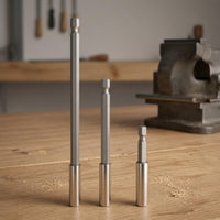 3 Pieces Straight 150 Mm Self-Locking Drill Extension Bar Metal Tool Accessory