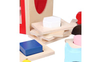 Sensory Box with Shapes Educational Guessing Box Fine Motor Wooden Shape Sorter Cube for Young Children, Kids, Playroom, Preschool, Homeschooling