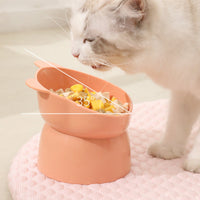 Nordic Design Bear Head Cat Bowl Easy to Clean Tilted Cat Food Bowl Non-Slip Design for Cats