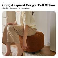 Multi-Functional Upholstered Pouf Soft Texture Footrest High-Density Foam Ottoman Lightweight for Homeowners, Adults, Students, Living Room, Entryway, Small Areas, Bedroom