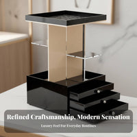 Rotating Multi-Tier Cosmetic Organizer Large Capacity Makeup Organizer