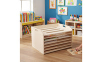 Adjustable Divider Shelf Space-Saving Multi Art Organizer Rack Removable Shelves Multi-Tiered Art Rack for Students