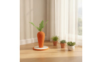 Carrot Scratching Post Sturdy Cat Scratching Post Scratcher with Toy Leaves Adorable Pet Supply Cute for Cats, Living Room