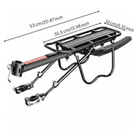 Side Protection Rails Cycle Rear Rack Includes Reflector Mountain Bike Cargo Rack Aluminum Alloy for Cyclists, Commuters, Commuting
