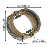 Electric Tricycle Brake Shoe Fit Various Types, Wear-Resistant Drum Brake Pad Shoe for Tricycle Repair, Sturdy Brake Shoe for High Intensity Braking