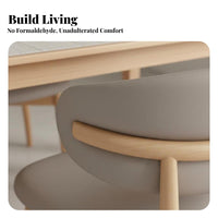 Nordic Design Upholstered Winged-Back Chair Minimalist Design Indoor Furniture Thickly Padded Accent Seat High-Density Foam Cushion for Business Owners, Homeowners, Seniors, Dining Room, Restaurant, Reading Nook, Dessert Shop