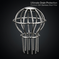 Roof Anti-Blocking Drain Cover - 304 Stainless Steel Mesh Structure, Heavy Duty Gutter Strainer for Patio Drainage