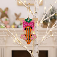 Wooden Easter Cute Creature Motif Easter Fastener Clip Sturdy Wood Bunny Holder for Kids, Family