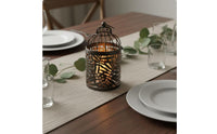 Birdcage Candle Holder Romantic Atmosphere Hollow Pattern Lantern Lightweight Hanging Tea Light Holder for Wedding, Party