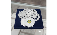 4 Pieces Gemstone Sorting Gauge Compact Gemstone Gauge with Metal Cards Circular for Jewelers, Jewelry Workshop, Bench Work