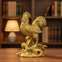 Chicken Figurine Carved Chicken Ornament Decorative Sculpture for Living Room